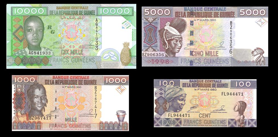 Paper Money of Guinea West Africa