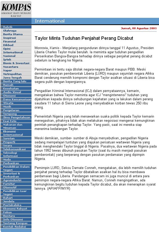 Compas Indonesia August 03, 2003