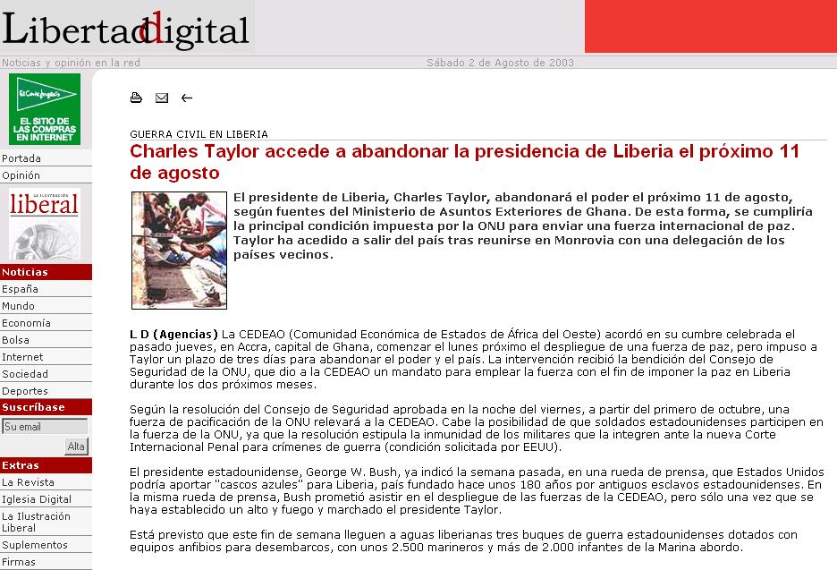 Libertad Spain August 02, 2003