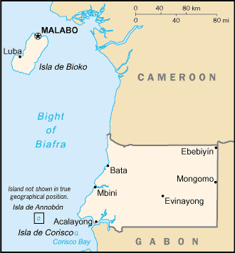 Map Equatorial Guinea
